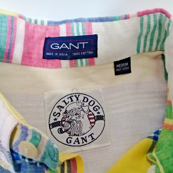 Bundle “3 x $20" GANT Salty Dog Men's Plaid 100% Cotton Button Down Shirt M - Picture 2 of 7